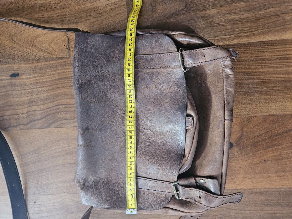 Skórzana torba listonoszka - duża