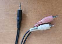 Przewód, kabel 2xRCA- mini Jack 3.5. 10 metrów.10 m.