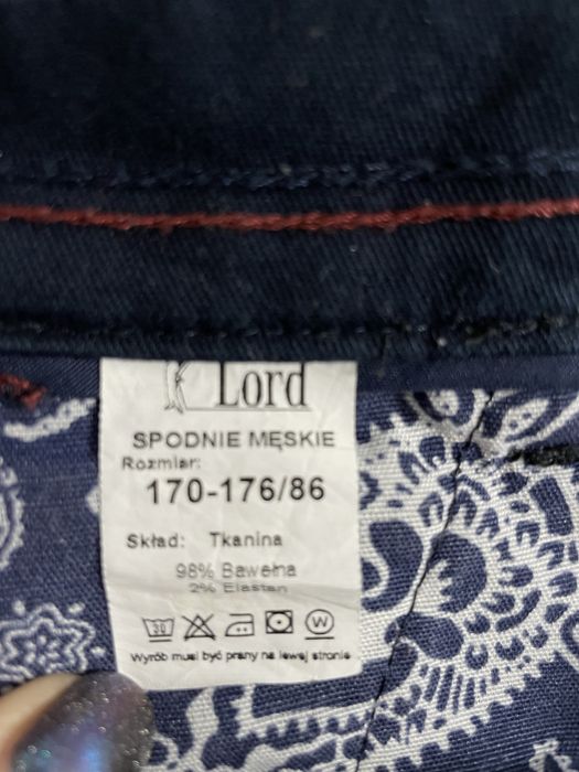 Spodnie granatowe eleganckie bawełna Lord 170/176