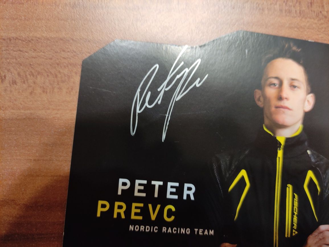 Autograf, podpis - Peter Prevc Fischer Narty Sport Skoczek Nordic