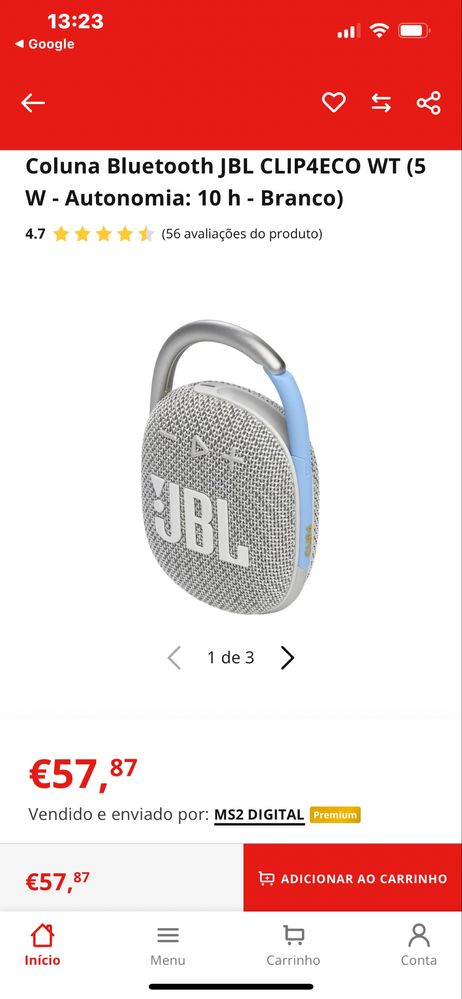 Coluna JBL praticamente nova