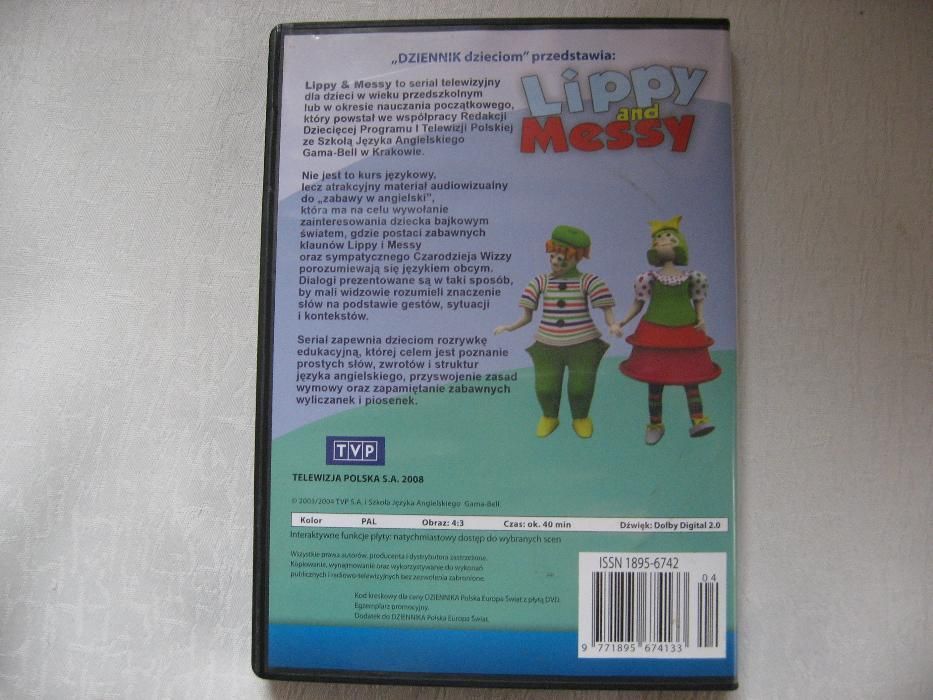 "Lippy and Messy" bajka dla dzieci DVD stan idealny