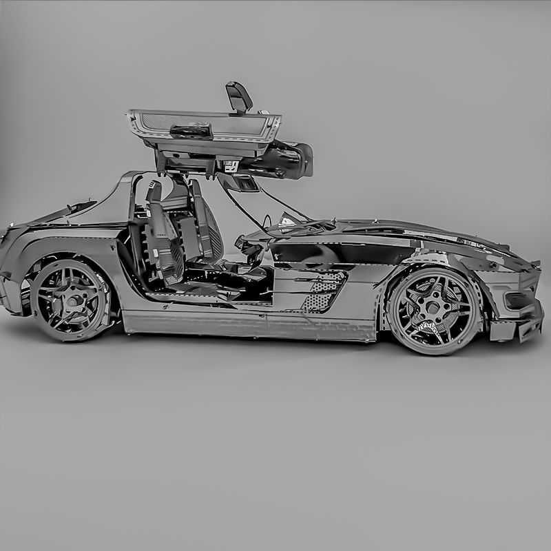 Puzzle, Model metalowy 3D - Samochód - do samodzielnego złożenia.