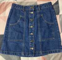 Jeansowa spódniczka na guziki dżinsowa spódnica