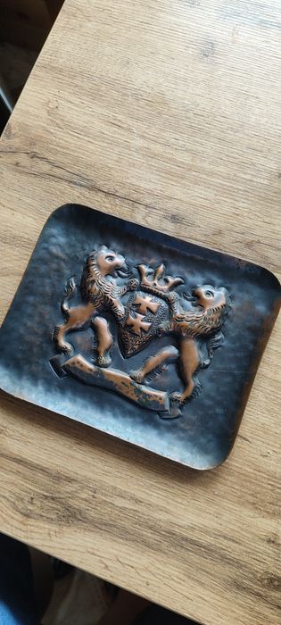 Paleta ozdobna zabytek antyk  herb  miasta Gdańsk gdańska