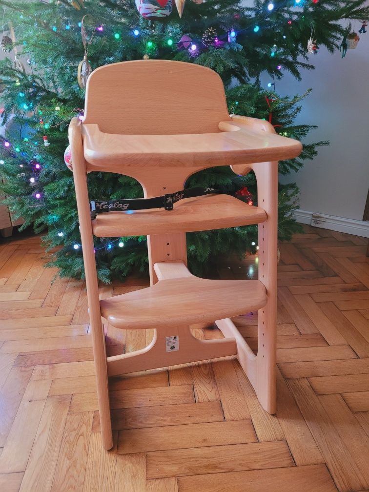 Drewniane krzesełko do karmienia Herlag