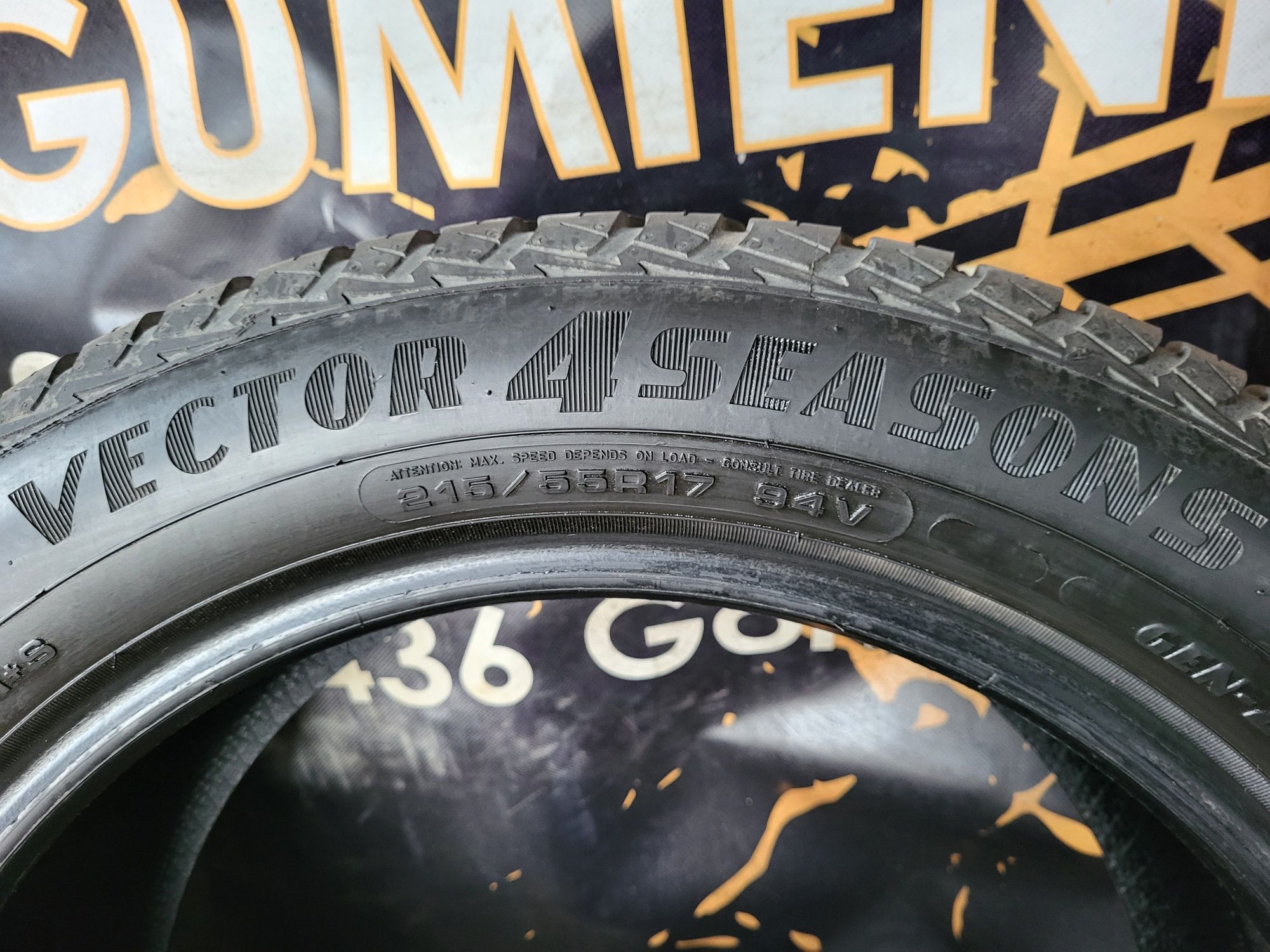 Opony wielosezonowe 215/55/17 Goodyear 20rok 6,8mm