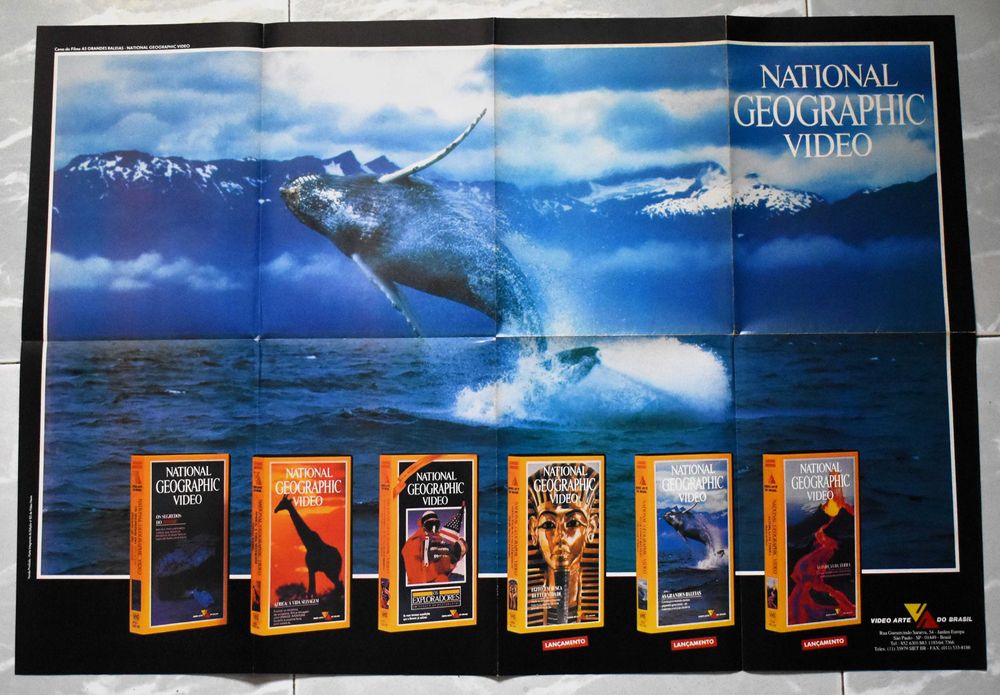 "National Geographic" - 2 cassetes vídeo VHS + poster