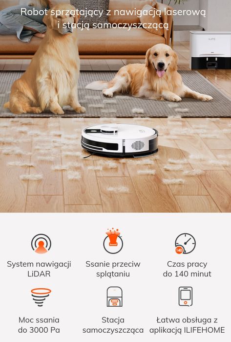 Odkurzacz Ilife A12pro robot sprzątający stacja LIDAR , roomba xiaomi