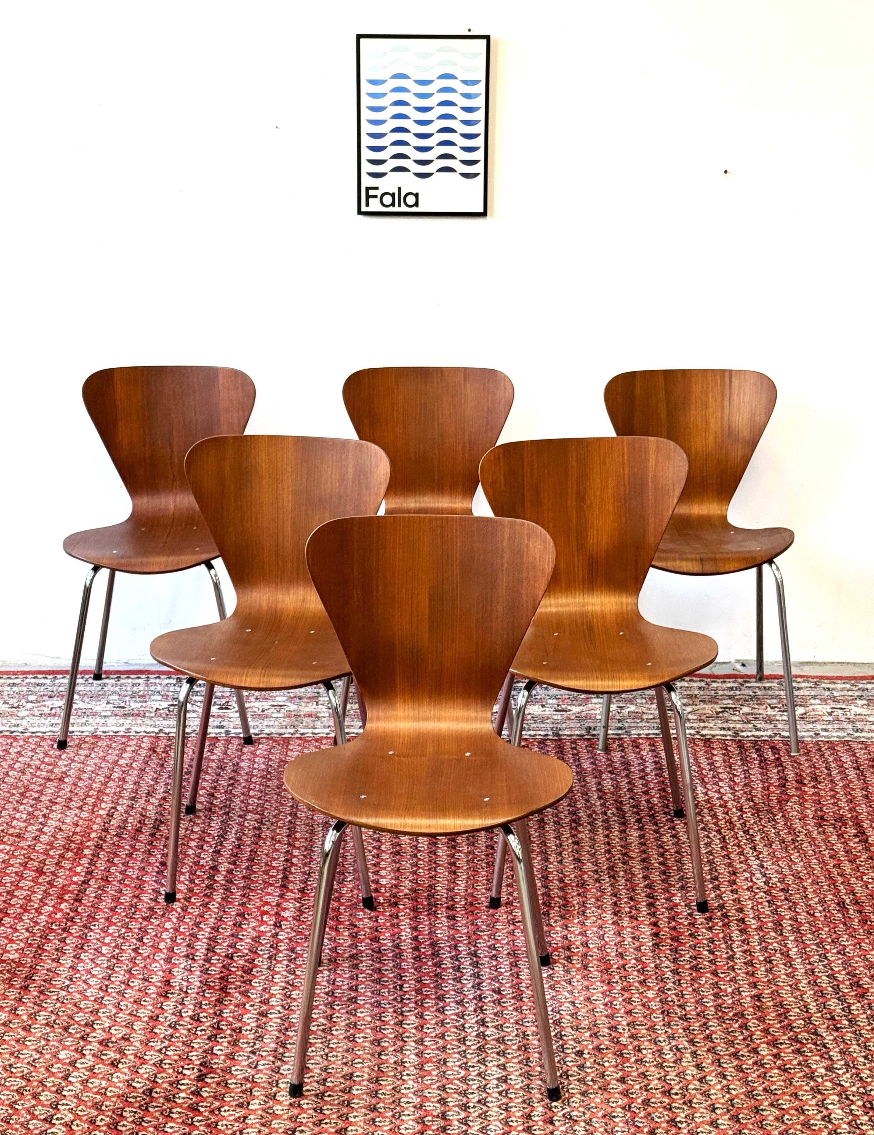 Krzesło z giętej sklejki z drewna tekowego, Dania lata 60/70, vntg