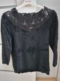 Sweter Orsay koronka czarny jak nowy! S/M 36/38