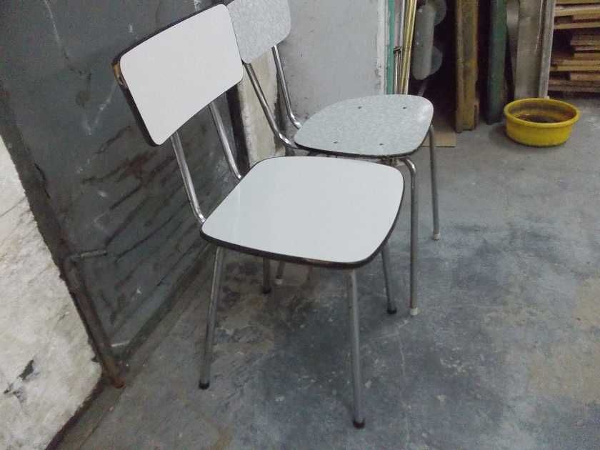 Stare krzesła chromowane Czechosłowackie PRL vintage