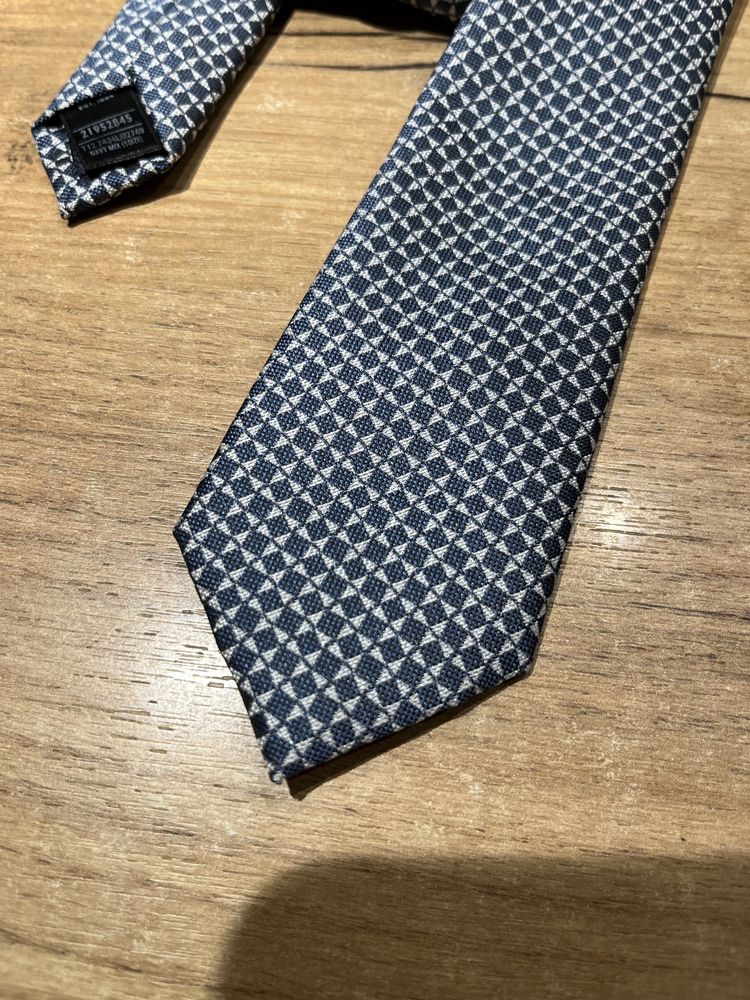 Krawat Marks&Spencer niebiesko-srebrny