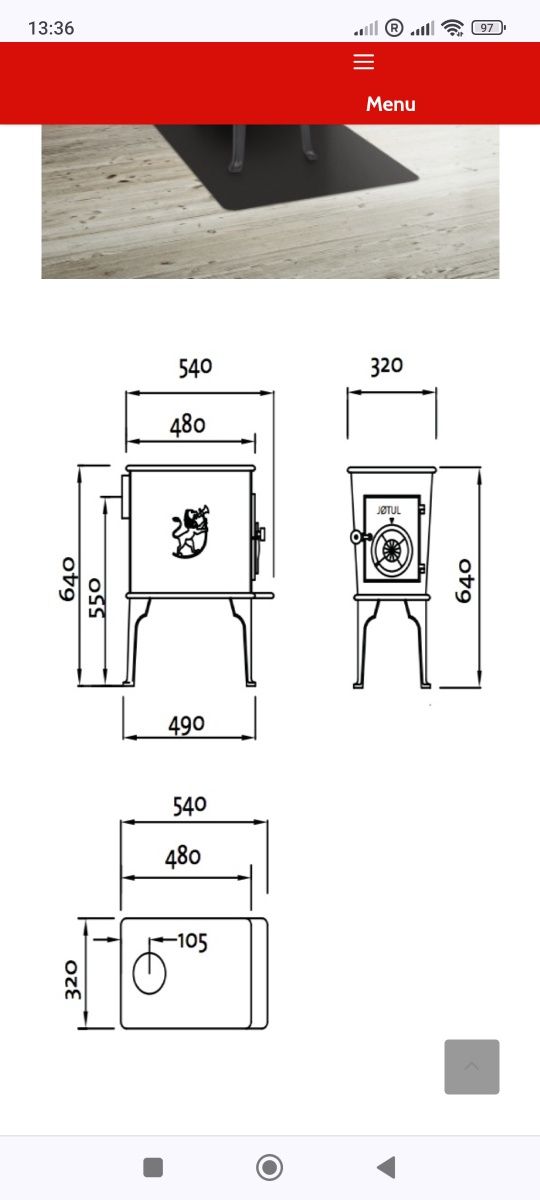 Koza firmy Jotul model 602