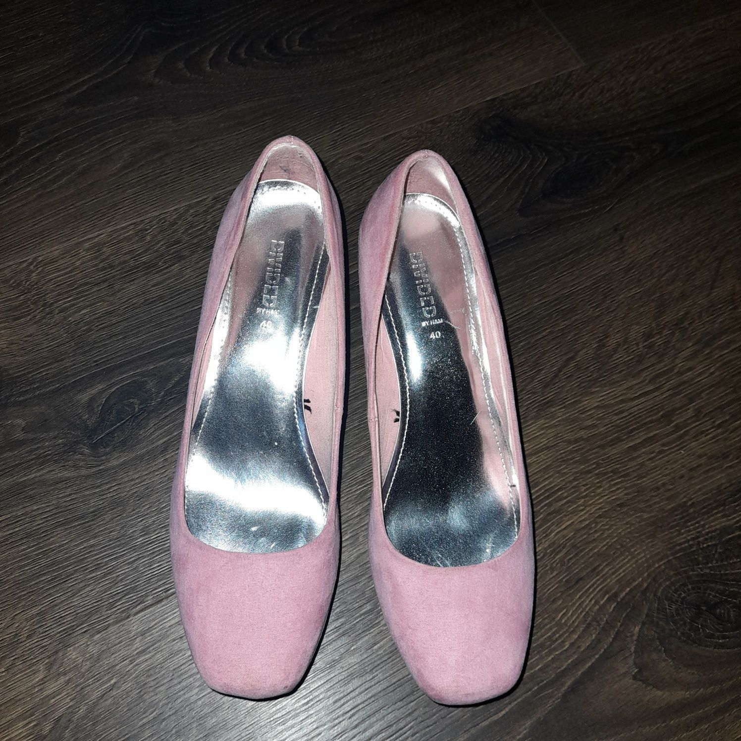 Piękne buty na koturnie brudnu róż  i szary Divers r.40