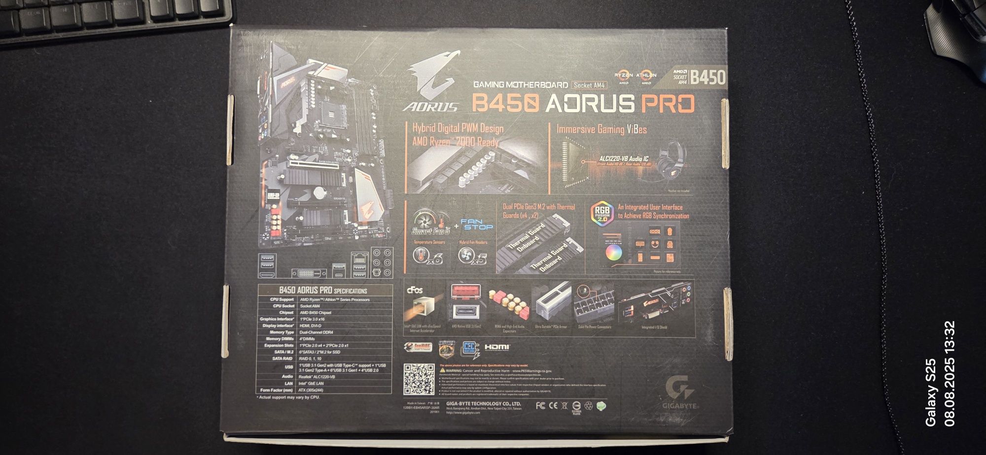 Gigabyte Aorus B450 Pro v1 AM4 ATX