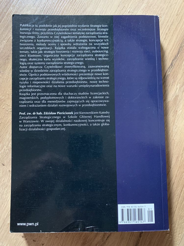 „Zarządzanie strategiczne w przedsiębiorstwie” - Zdzisław Pierścionek