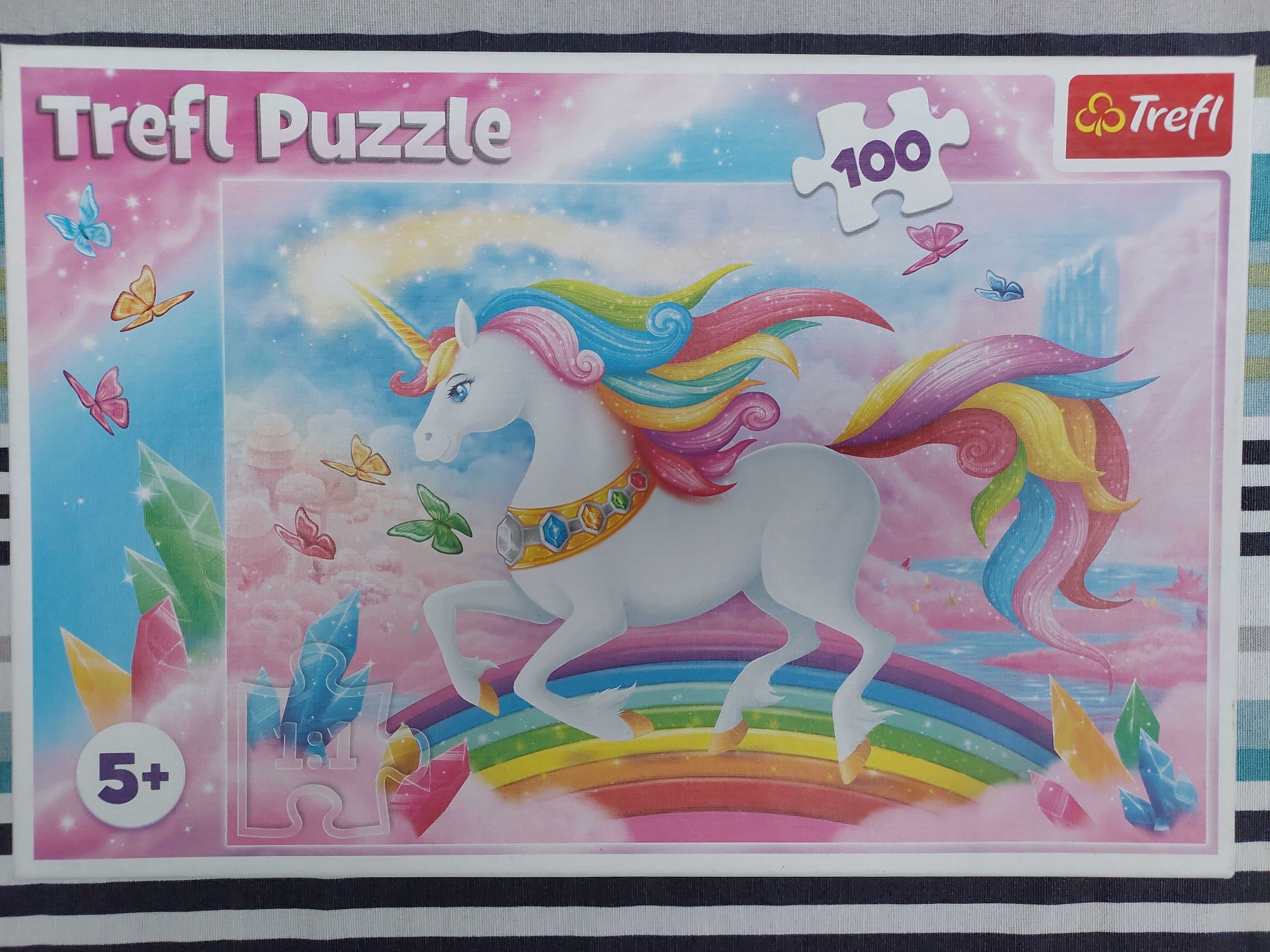 Puzzle jednorożec 5+ Trefl 100 elementów jak nowe