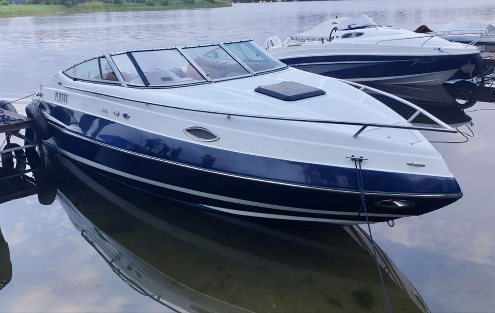 Łódź motorowa Mariah z przyczepą 2 osiową Stan BDB