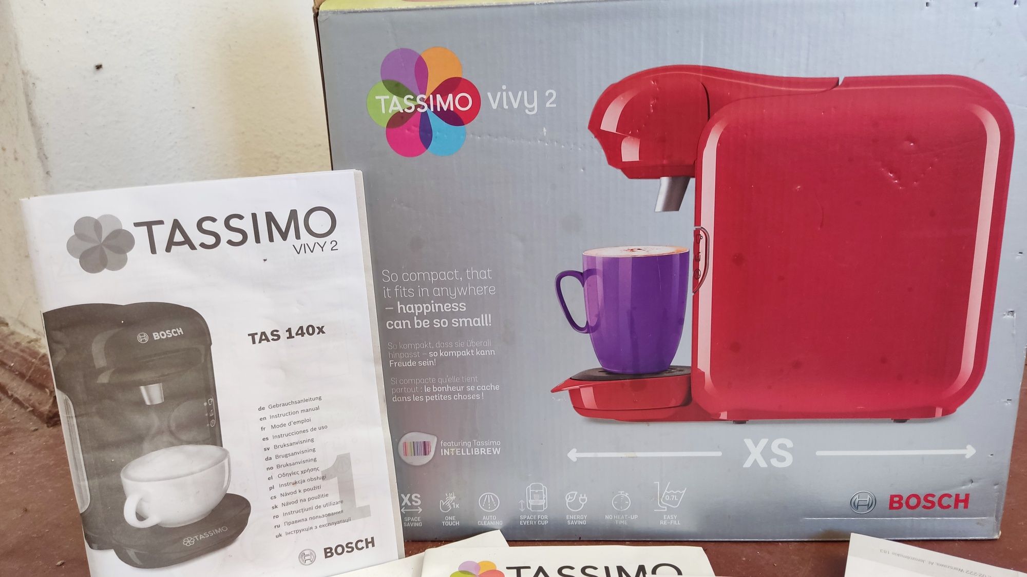 Капсульная кофеварка Bosch  Tassimo Vivy 2 (1300Вт) (на стіках).