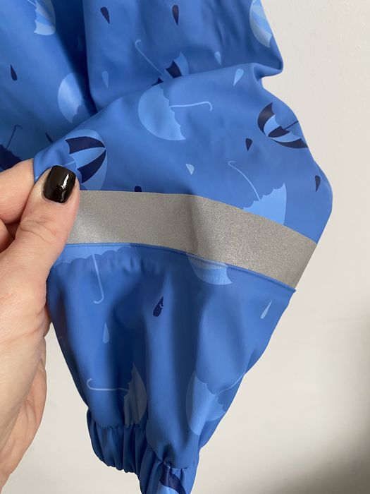 Kurtka jak lindex 134/140 na polarze niebieska nordbjørn w parasolki