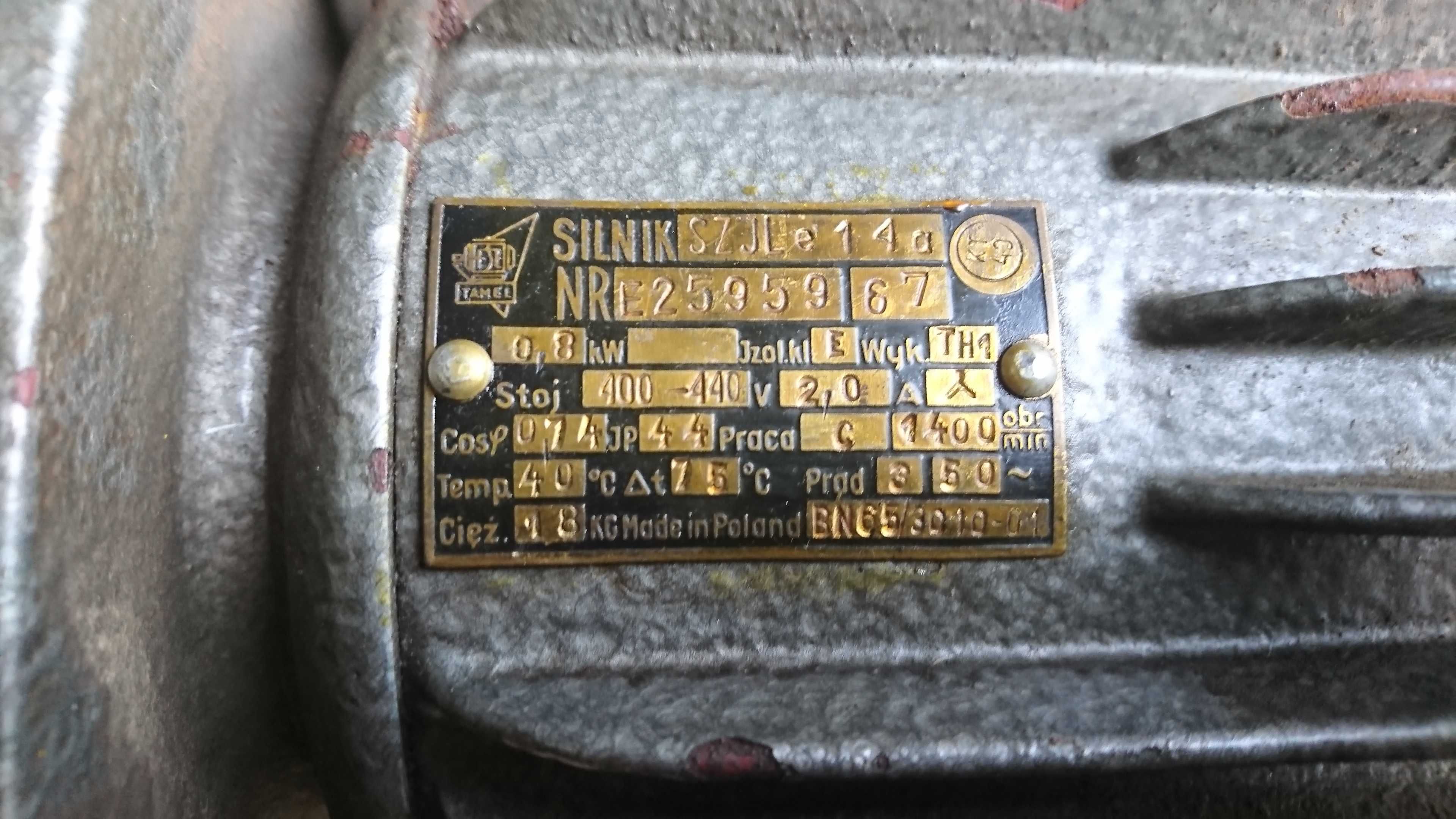 Silnik elektryczny 3-fazowy 0.8kw 1400 obrotów