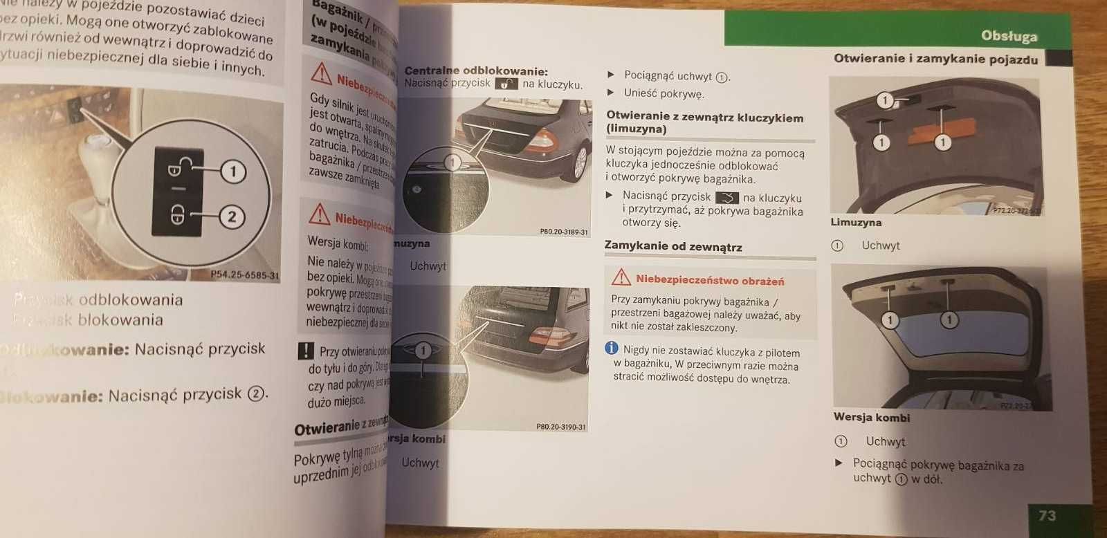 Nowa polska oryginalna instrukcja obsługi Mercedes-Benz E klasa W211