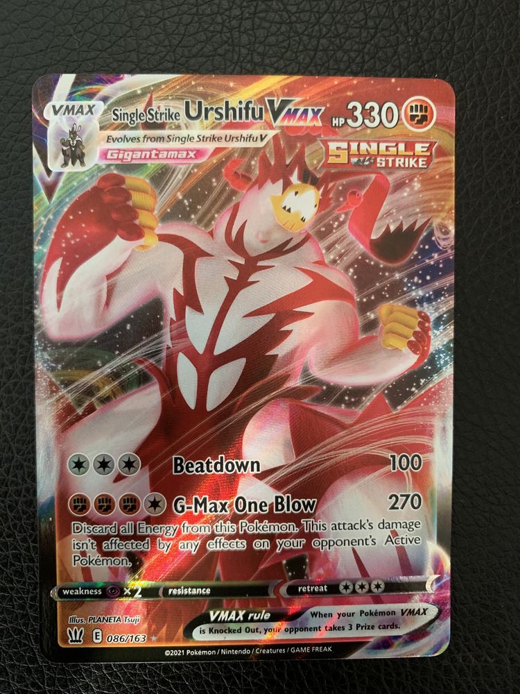 Pokemon karta single strike urshifu vmax 086/163 battle styles
