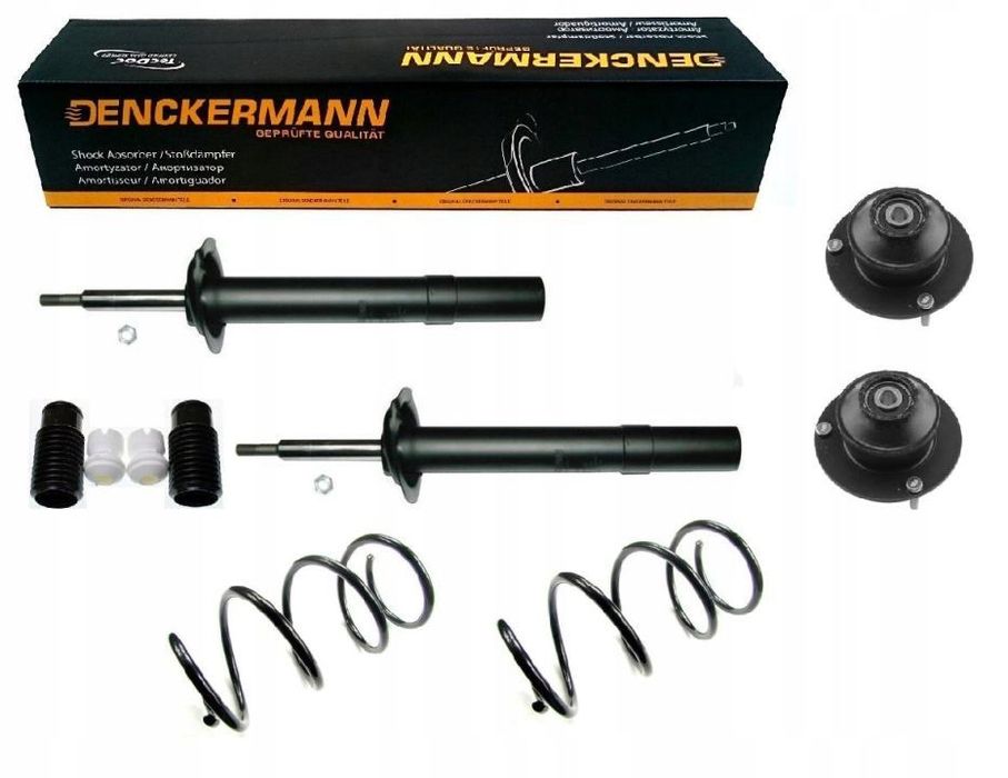 AMORTYZATORY SPRĘŻYNY OSŁONY BMW 5 E39 PRZÓD KPL