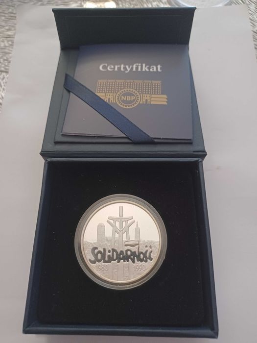 100 000 zł z 1990r. Solidarność, gruba