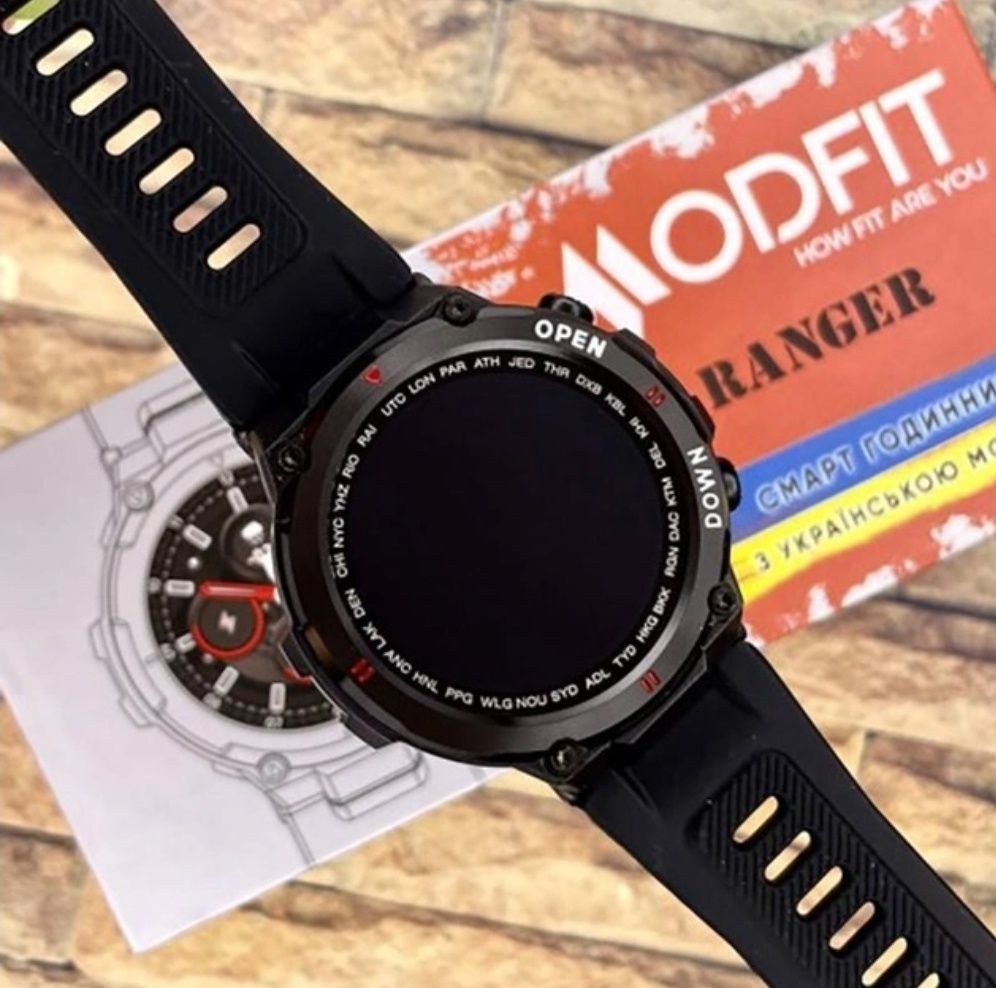 Розумний годинник Modfit Ranger Pro Black.