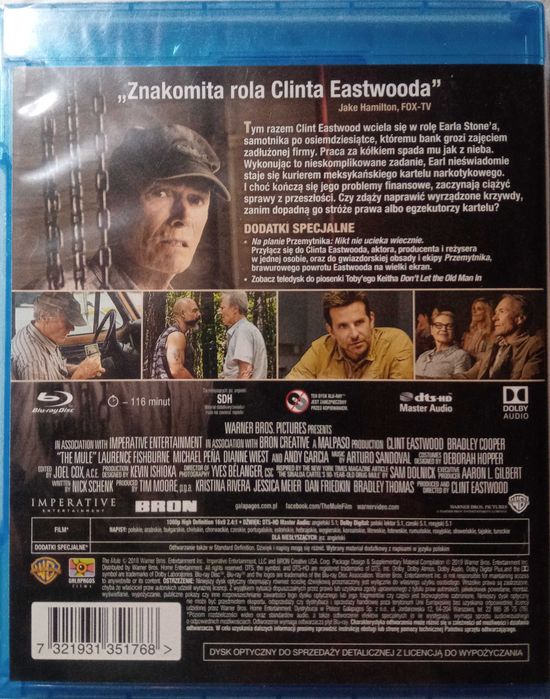 Blu ray [ PRZEMYTNIK ] Polskie Wydanie, Folia