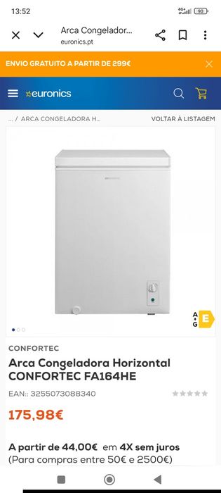 Vendo Arca Congeladora como Nova Confortec