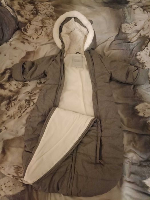 Зимовий дитячий комбінезон в коляску,утеплений 74 розмір