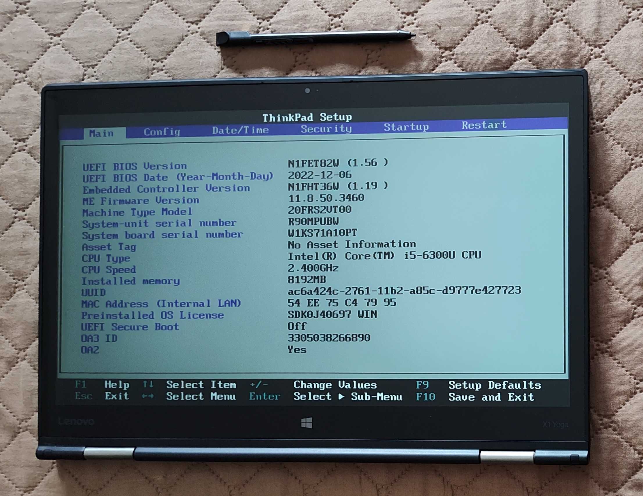 Lenovo ThinkPad X1 Yoga 1st 14" FullHD IPS i5-6300u/8GB/SSD128/LTE/4hr