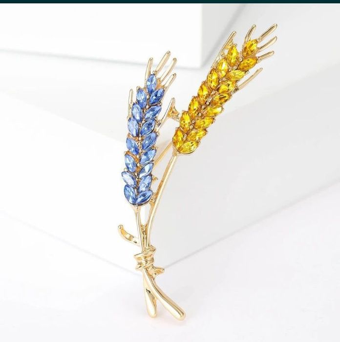 Патріотична брошка колосок