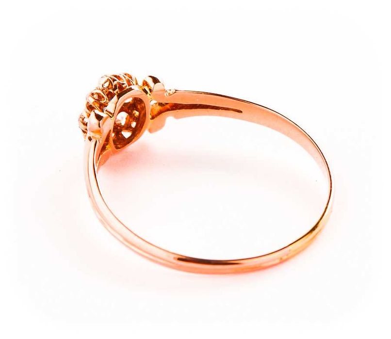 Szafirowy Złoty Pierścionek - 14K - 1,63g - DIAMENTY - KRAKÓW