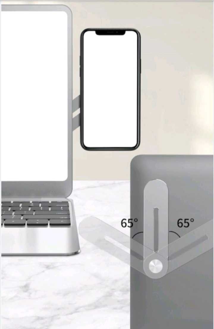 Nowy uniwersalny magnetyczny uchwyt na telefon do laptopa srebrny