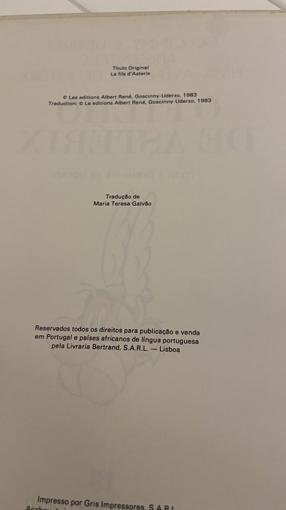 Livro do Asterix - filho do Asterix
