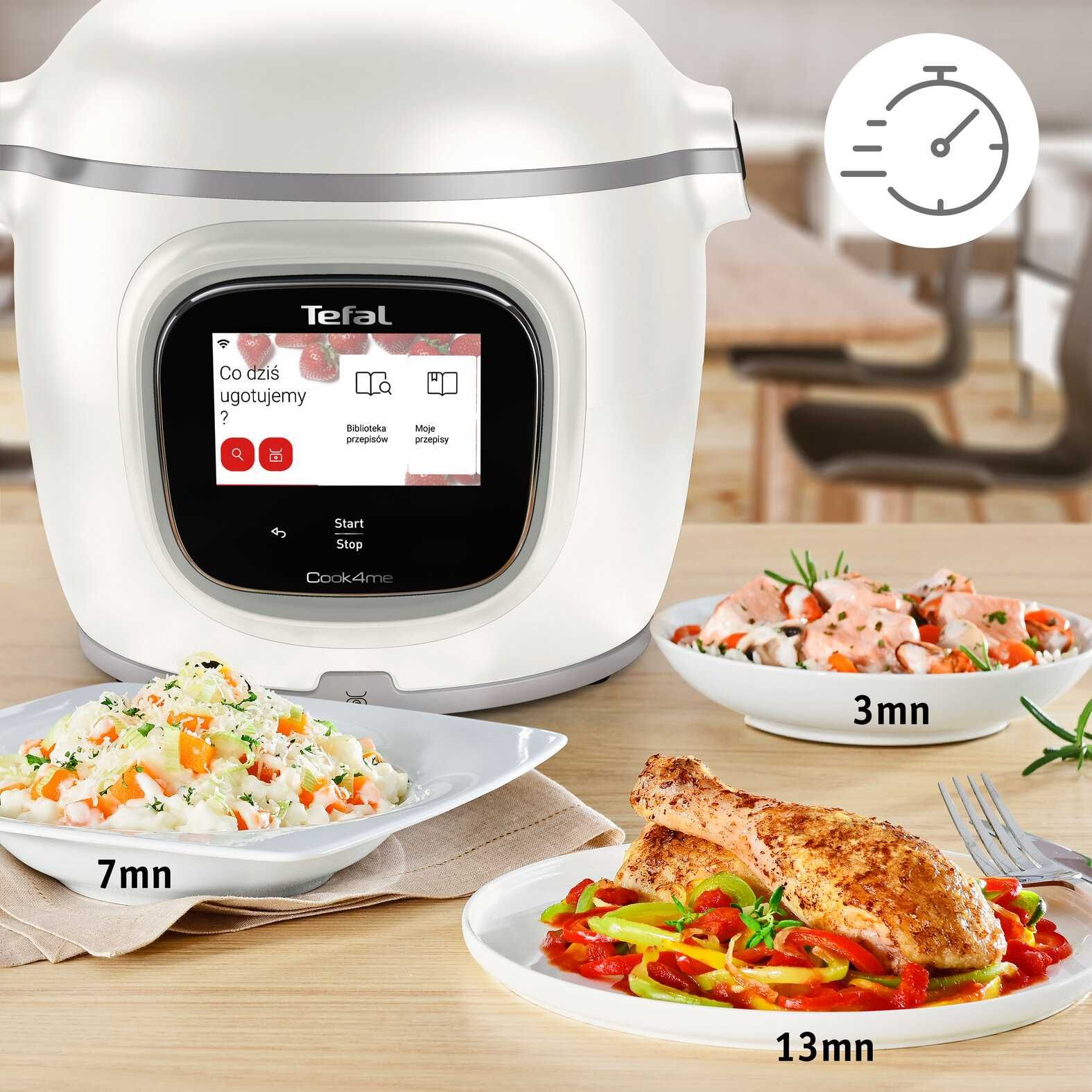 Multicooker TEFAL Cook4me Touch Pro CY943130 (Wi-Fi) z wbudowaną wagą