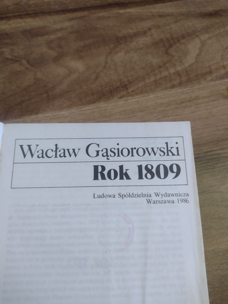 Książka Wacław Gąsiorowski Rok 1809