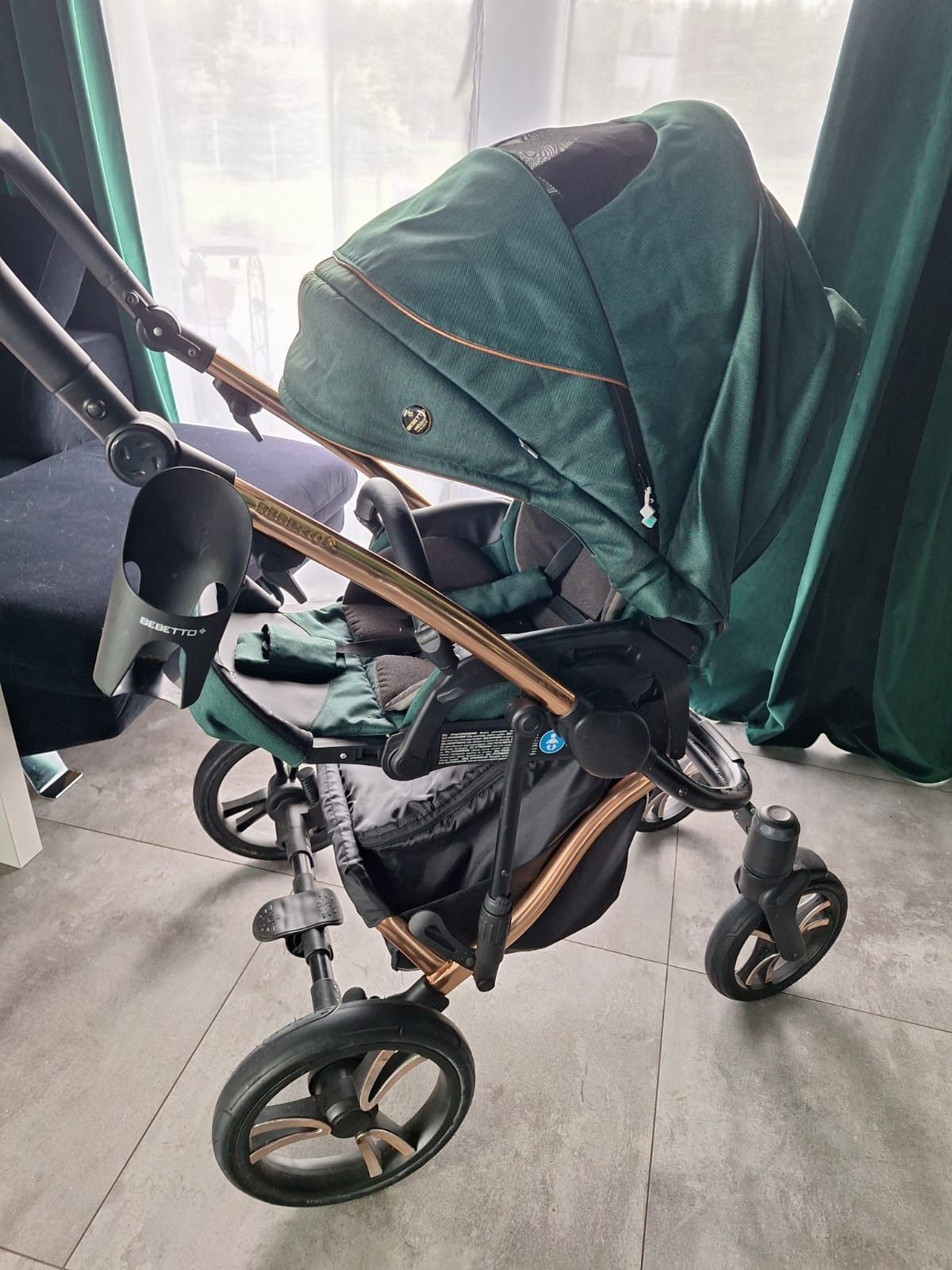 Wózek gondola + spacerówka Bebetto Bresso Premium Class Stella