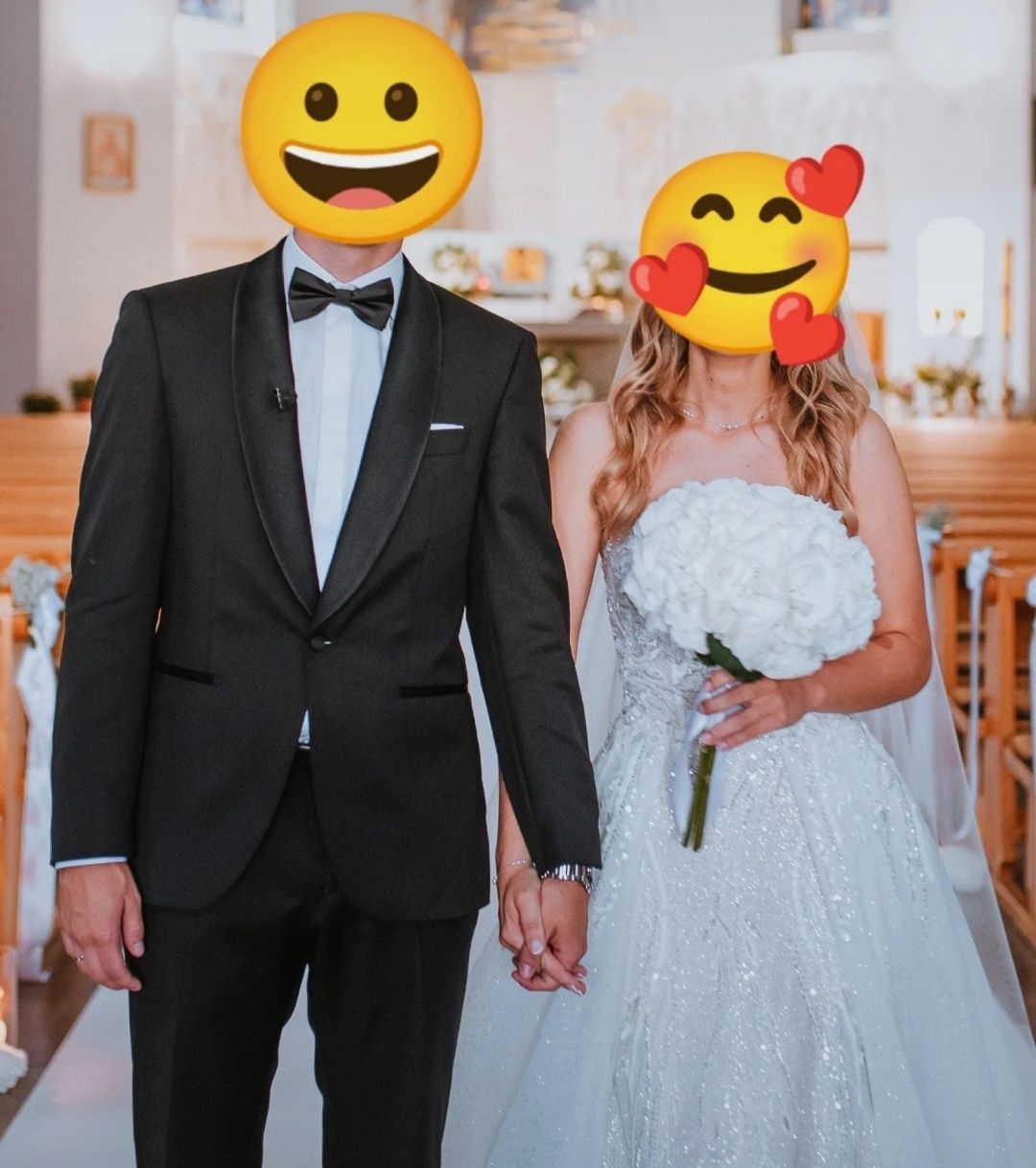 Garnitur Smoking Hugo Boss Marynarka 46 Spodnie 48 ślub studniówka
