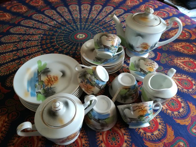 Serviço Chá Japonês com 13 peças (fora de vulgar) antigo