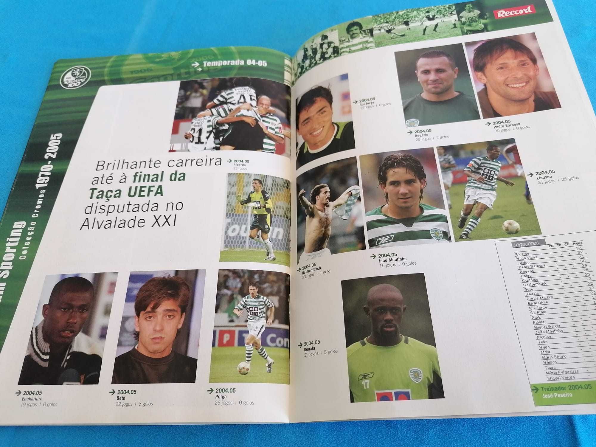 Caderneta Album Record Sporting 1970 a 2005