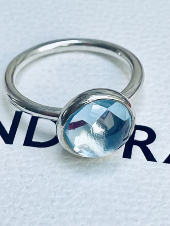 Pandora pierścionek kropla wody kryształ