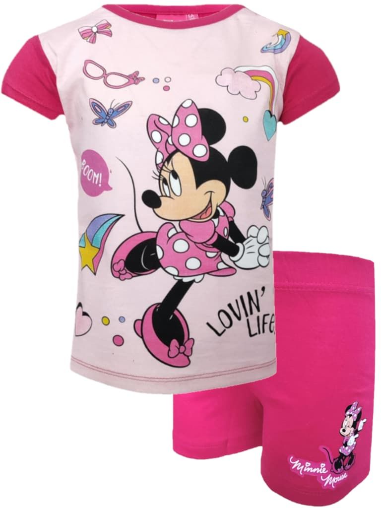 Piżama dziewczęca bluzka szorty komplet Myszka Minnie 98