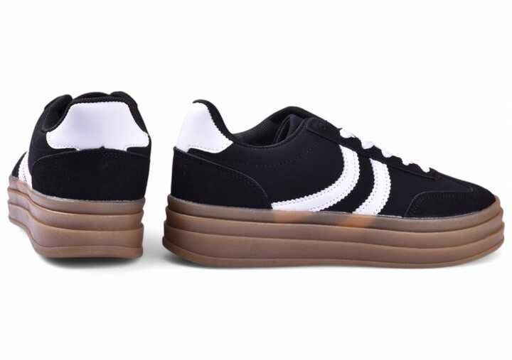 Buty Damskie Sportowe Sneakersy na platformie G Gazelee Czarne r.41