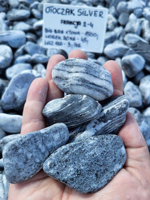 Otoczak Silver Grecki szary kamień Kamienie ogrodowe dekoracyjne ozdob
