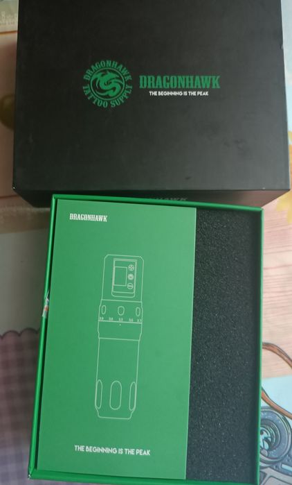 Профi Бездротова тату машинка DragonHawk Fold Pro Black